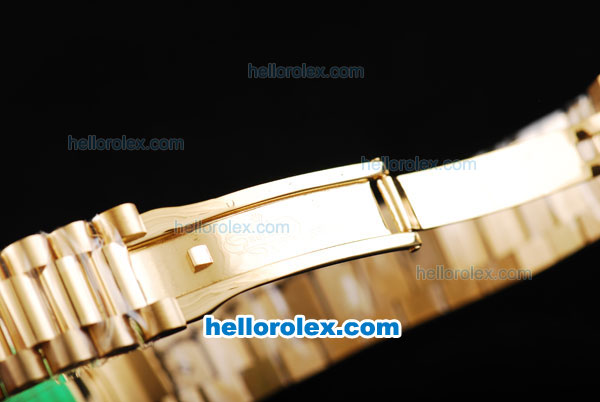 Rolex Day-Date II Automatic Movement Full Gold with Black Dial - Click Image to Close